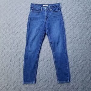 Levis Jeans Womens 27x28 Blue 311 Shaping Skinny Slim Straight American Dark